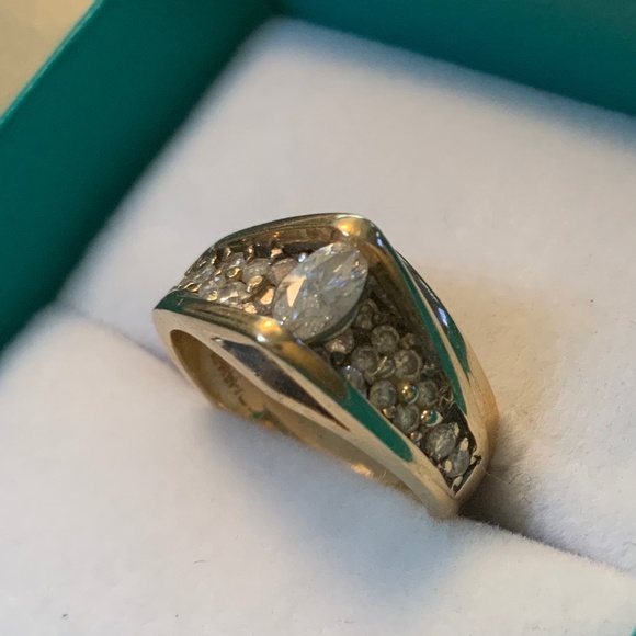 Deco Harold Freeman 14K Y/G Engagement/Wedding/Cocktail RING Approx 1.25 Carats - Picture 8 of 10